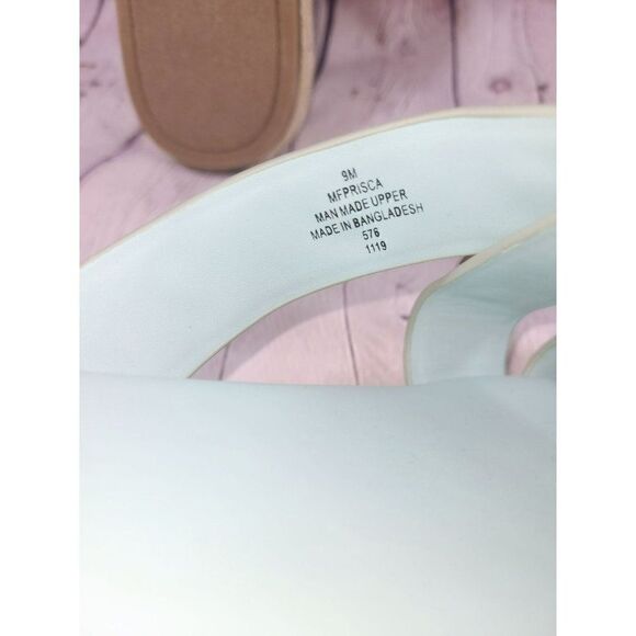 Marc Fisher Bryte Leather Studded Flat Slip-on Sandals Women's Size 9 - Picture 4 of 5